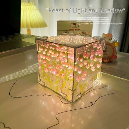 Tulip Cube Three-dimensional Night Lamp