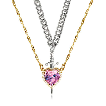 Heart And Sword Necklace