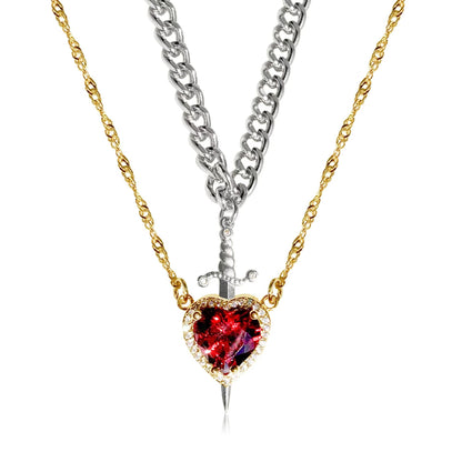 Heart And Sword Necklace