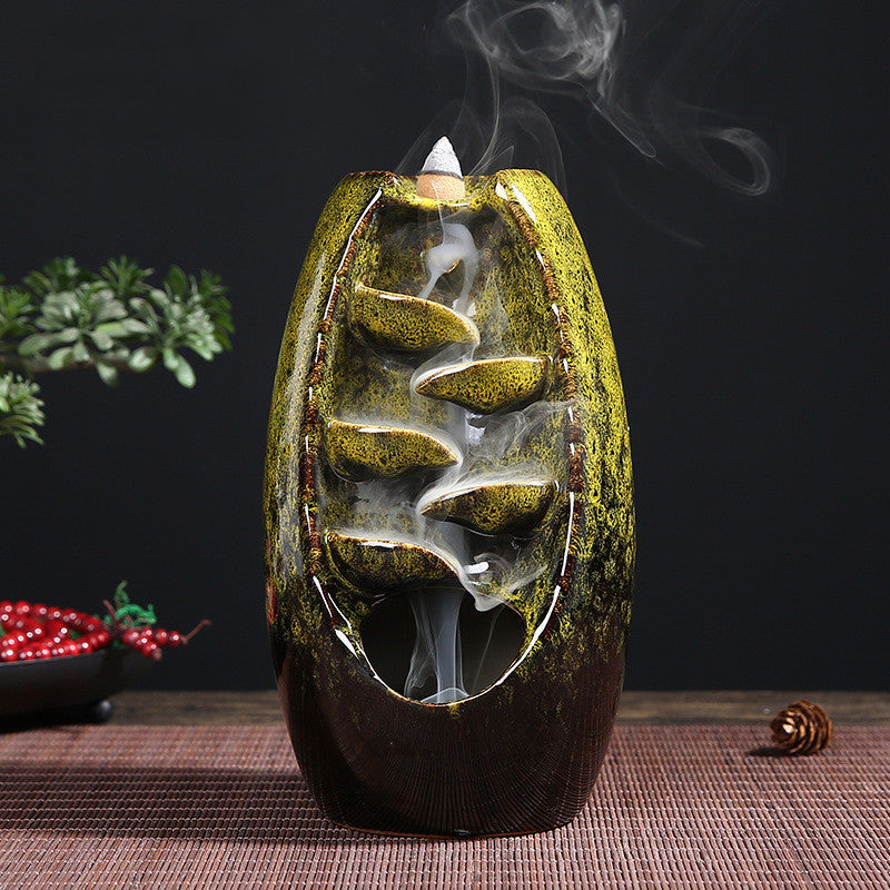 Ceramic Incense Sandalwood Tower Ornament