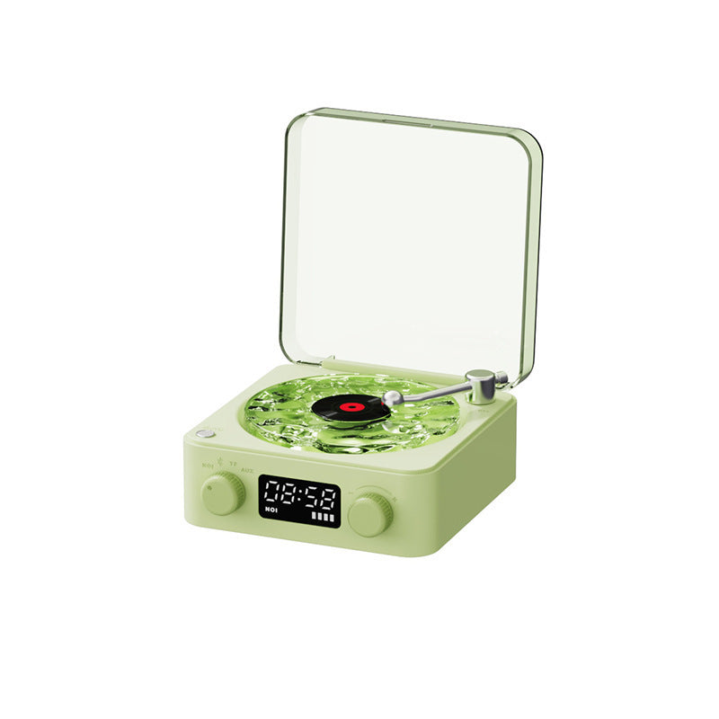 Retro Turntable Speaker With RGB Projection Lamp Effect